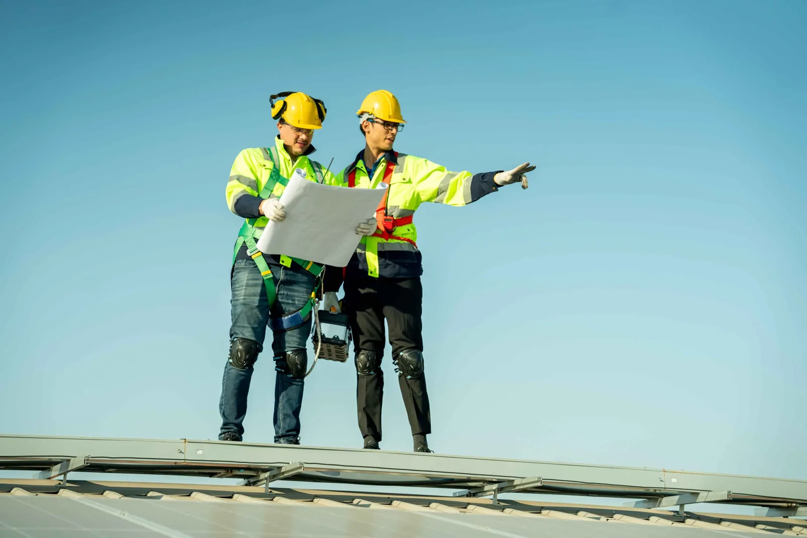 Roof condition survey on a low-slope roof