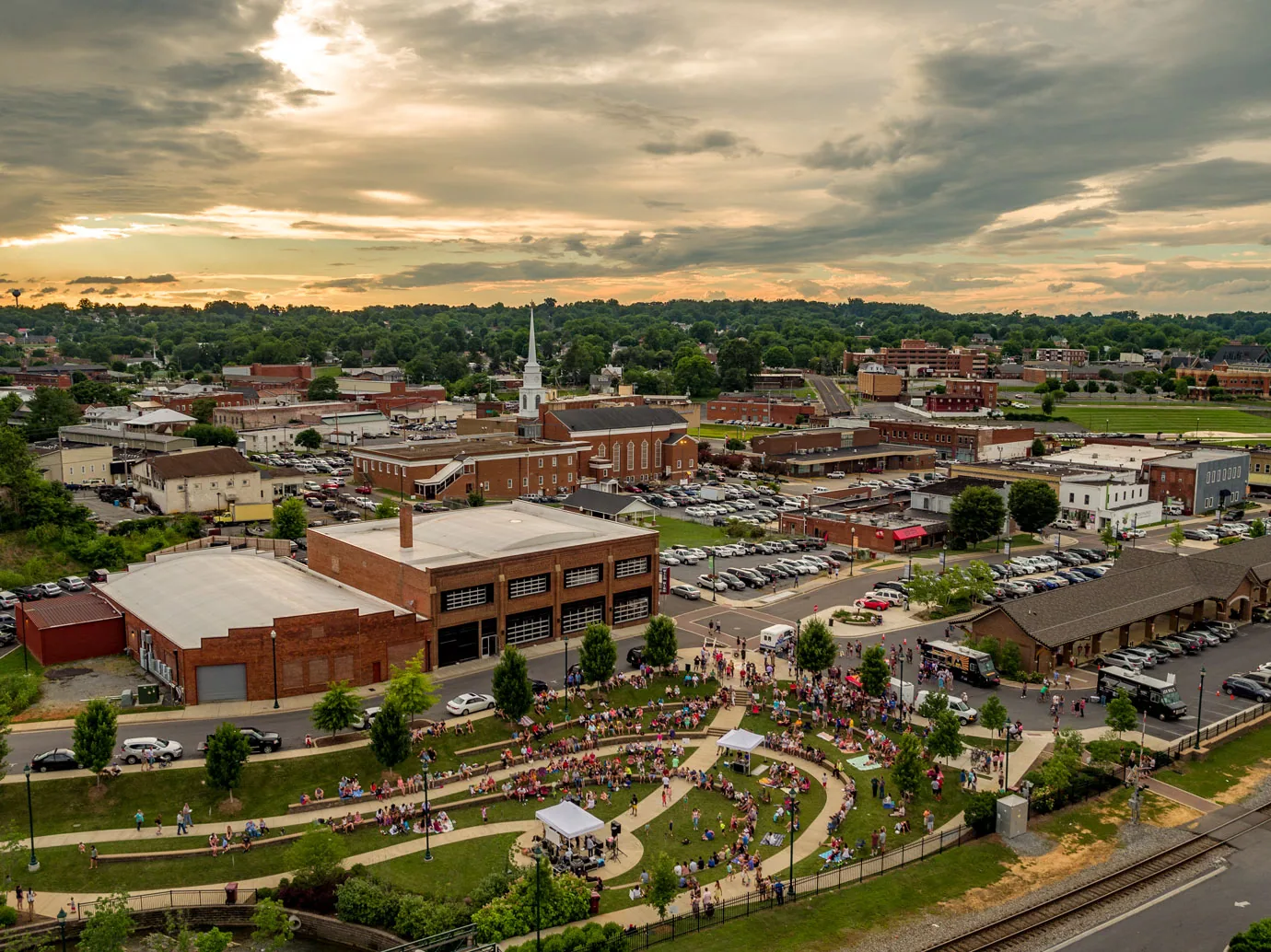 Aerial view of Johnson City, TN