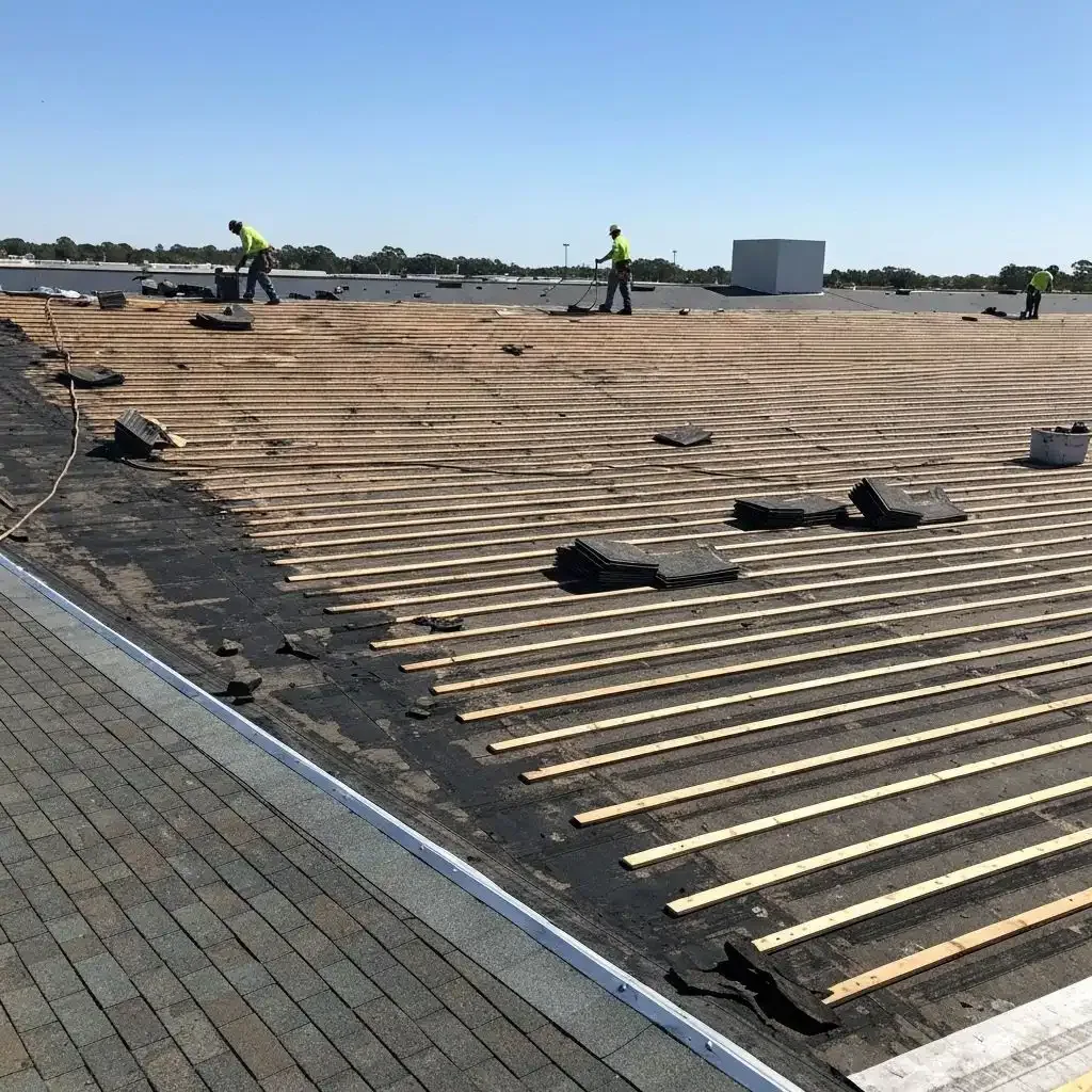 Occupied Building Reroofing in Johnson City, TN